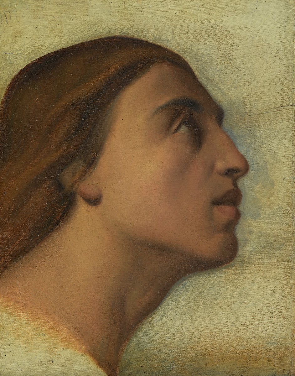 A Study Of The Head Of Saint John The Evangelist In Profile