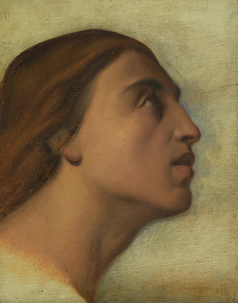 A Study Of The Head Of Saint John The Evangelist In Profile