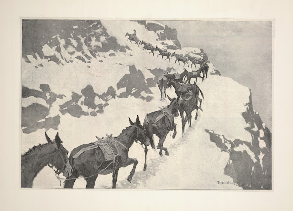 An Ore train going into the silver mines Colorado 1901