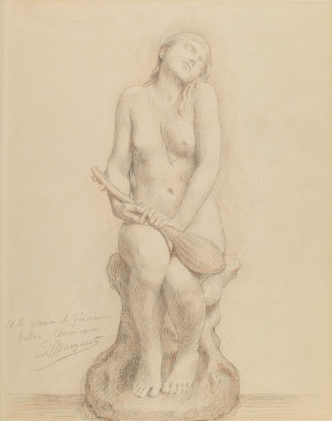 Nude Figure with Mandolin