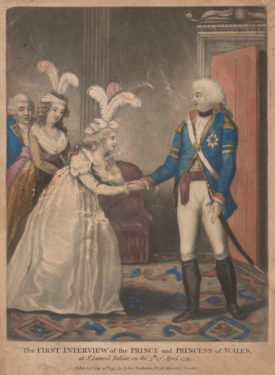 The first interview of the Prince and Princess of Wales at St Jamess Pallace on