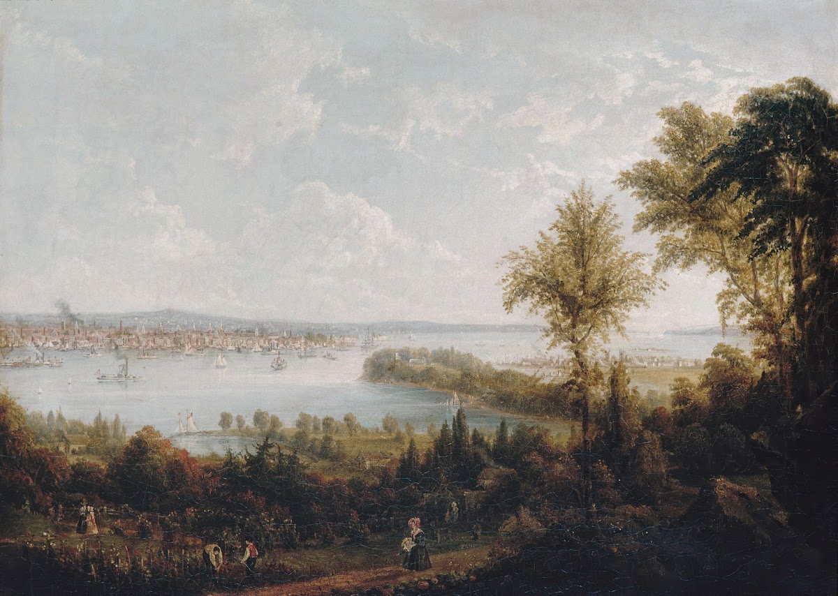 View of the Bay and City of New York from Weehawken 1840