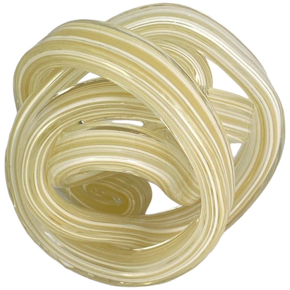 Figura decorativa de vidrio Concepts™ con forma de nudo, de 10 cm color amarillo