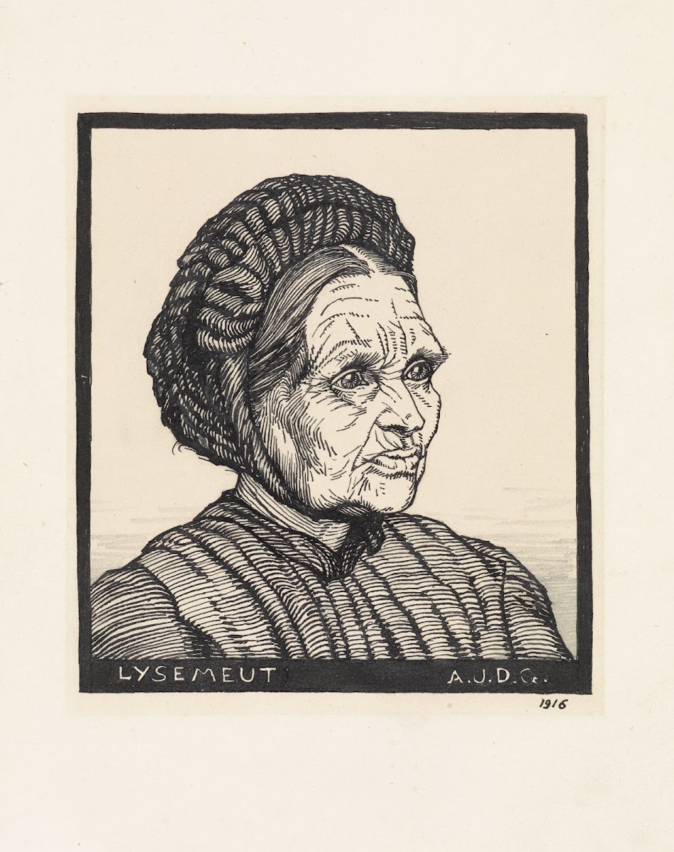 Portrait of a Laren farmers wife named Lysemeut 1916