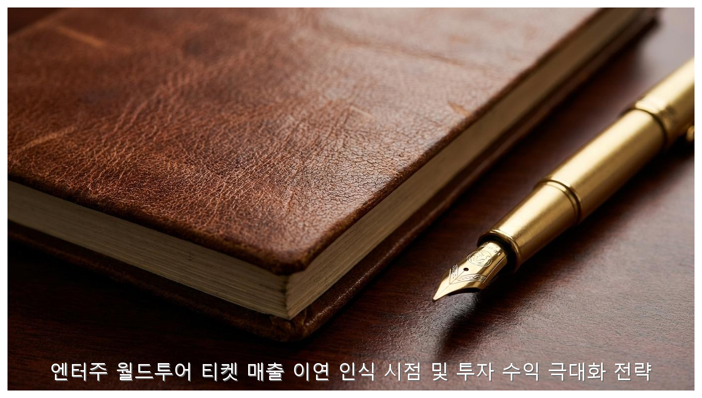 엔터주 월드투어 티켓 매출 이연 인식 시점 및 투자 수익 극대화 전략 핵심 안내 및 분석 인포그래픽 (3)