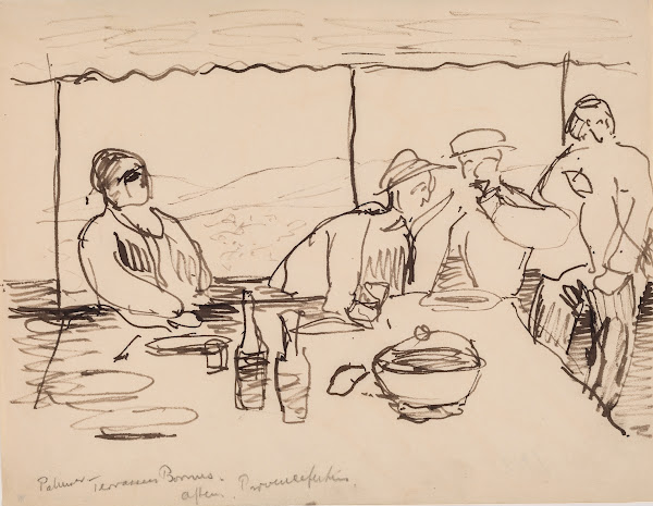 Aften på terrassen Bormes Provence 1912
