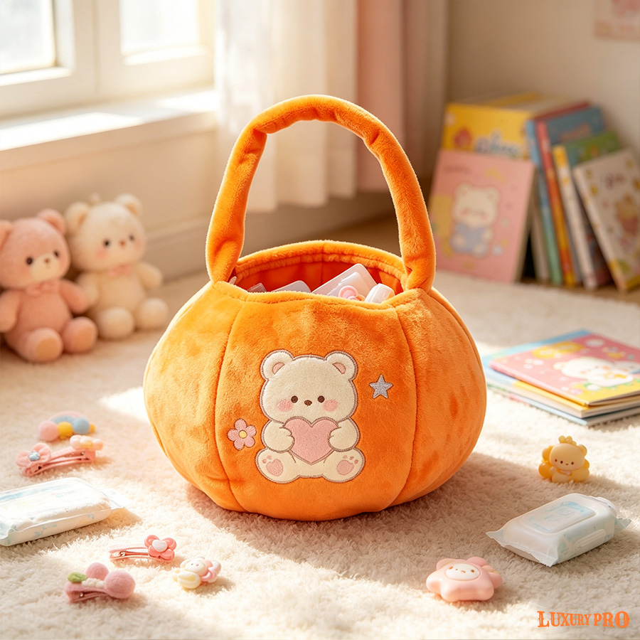 Halloween Pumpkin Hand Basket‑Multicolor