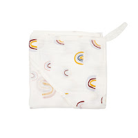 Дитячий рушник 100x100 Twins мусліновий Веселка