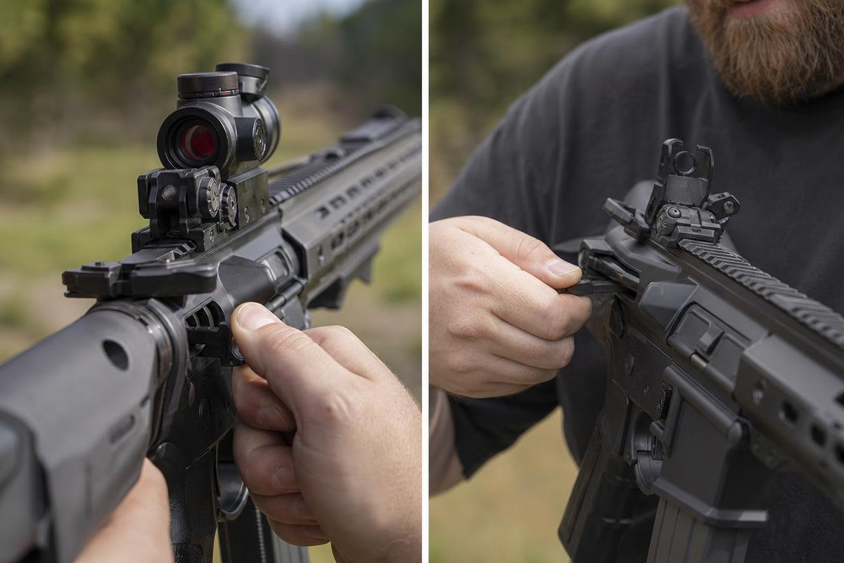 ambidextrous charging handle operation on an AR-15 receiver