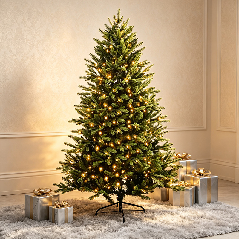 Künstlicher Weihnachtsbaum mit LED-Beleuchtung, 150–300 cm