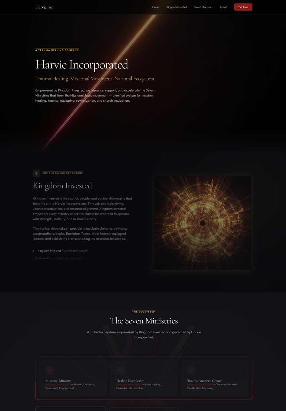 Harvie Inc Website