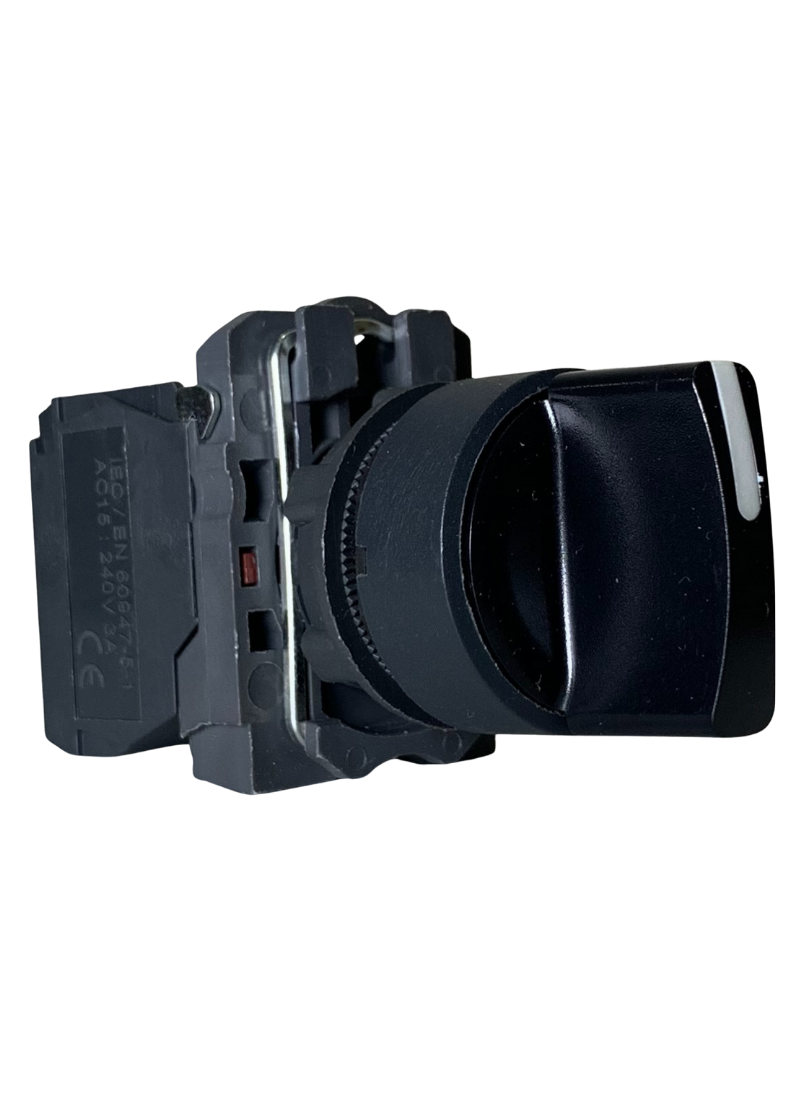 Selector Switch 3 Position Spring Return Black 1 N/O + 1 N/C KB5AD53