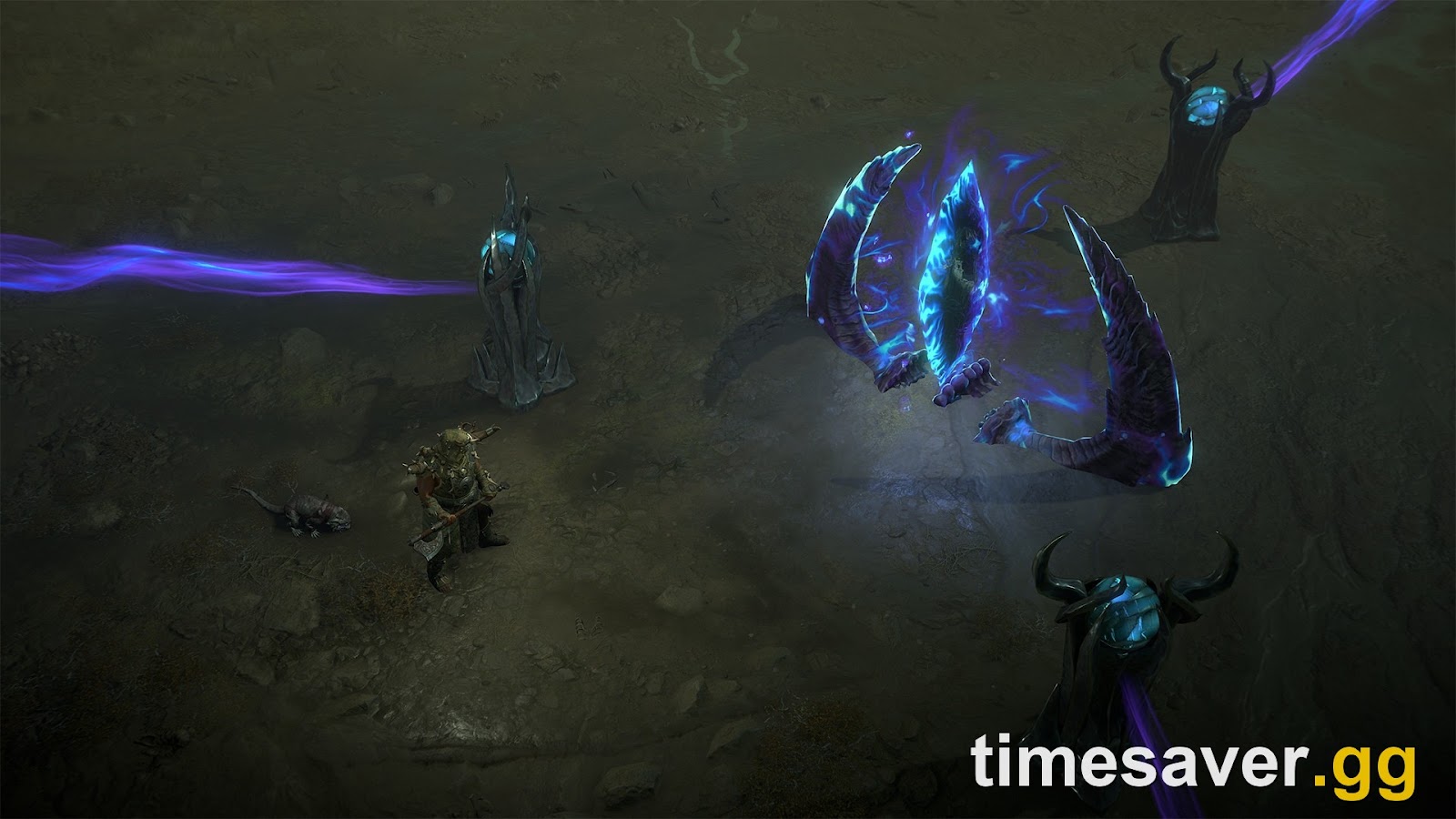 Diablo 4 Season 14 endgame dungeon combat — player character fighting in a death-themed underground environment (Blizzard Entertainment)
