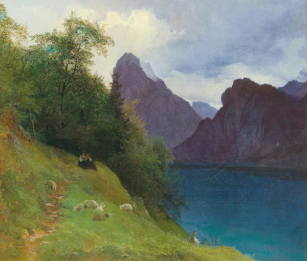Partie zwischen Ebensee und Traunkirchen mit Blick auf den Traunstein