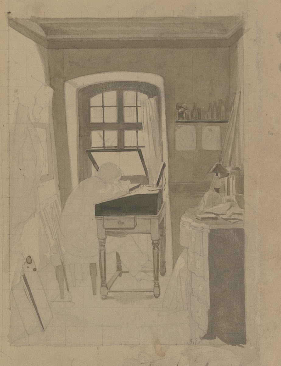 Der Künstler bei der Arbeit ca 1650 1855