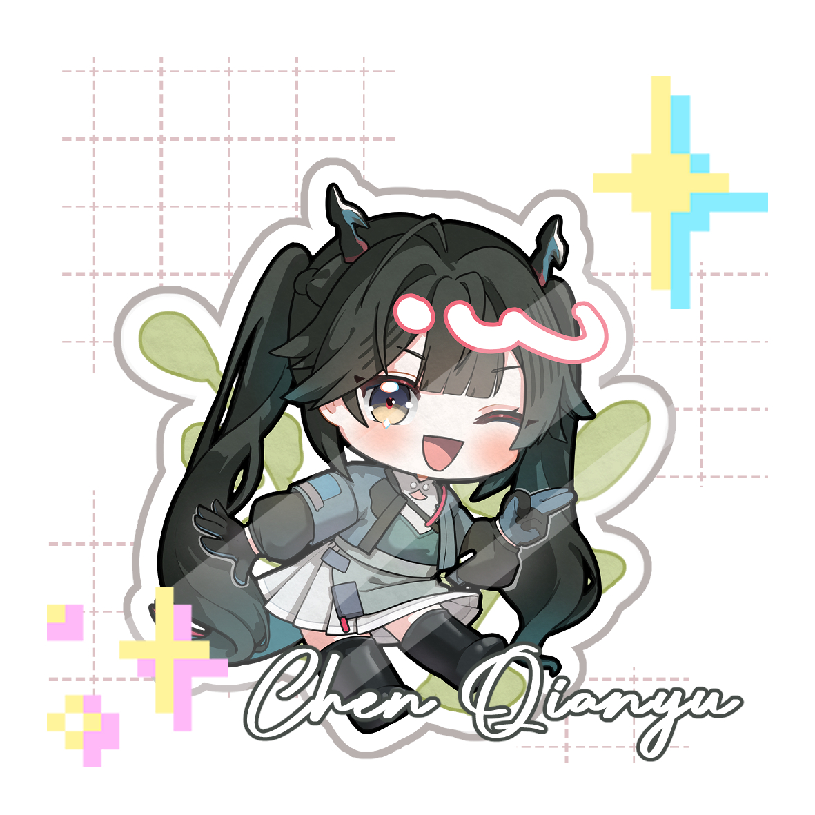 Chen Qianyu Chibi Sticker By Hiudarat