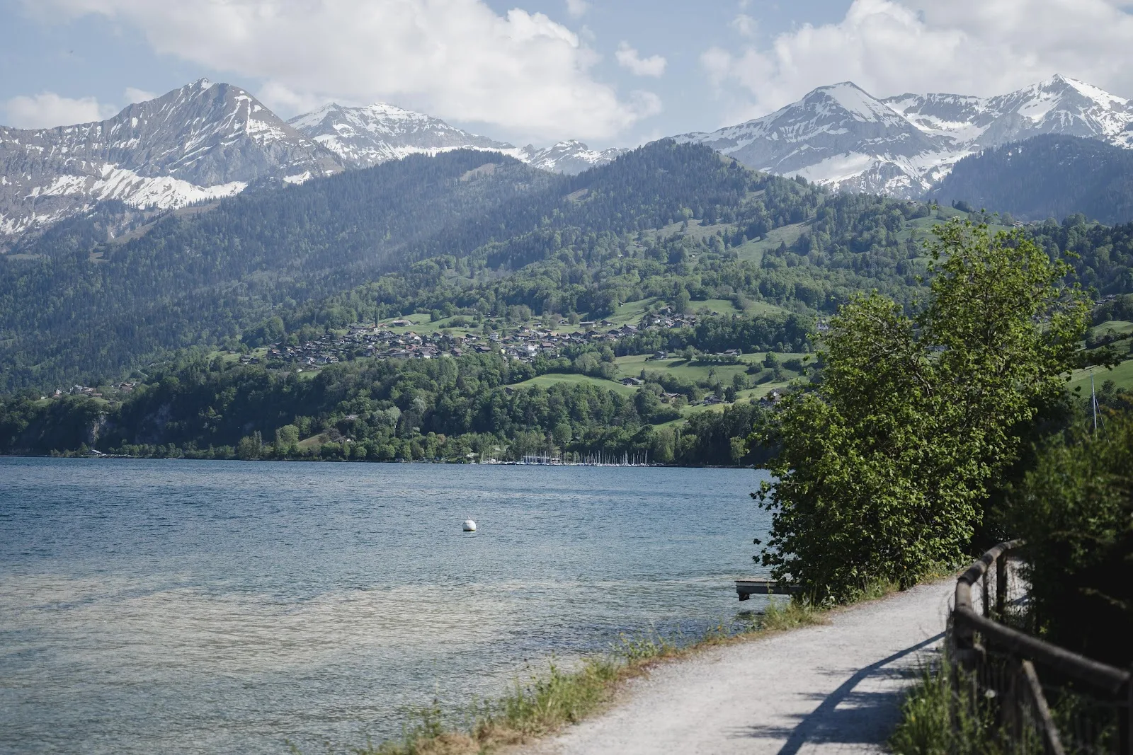 Scenic Alpine Lake Path - Landscape Photography 5K Wallpaper (6048x4032)