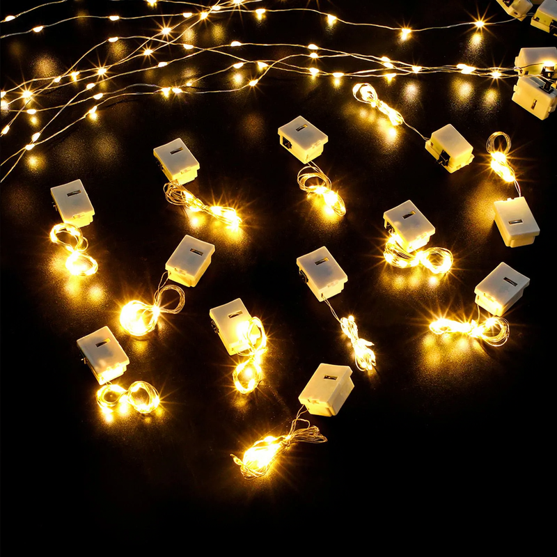 LED string lights with battery box for decorations