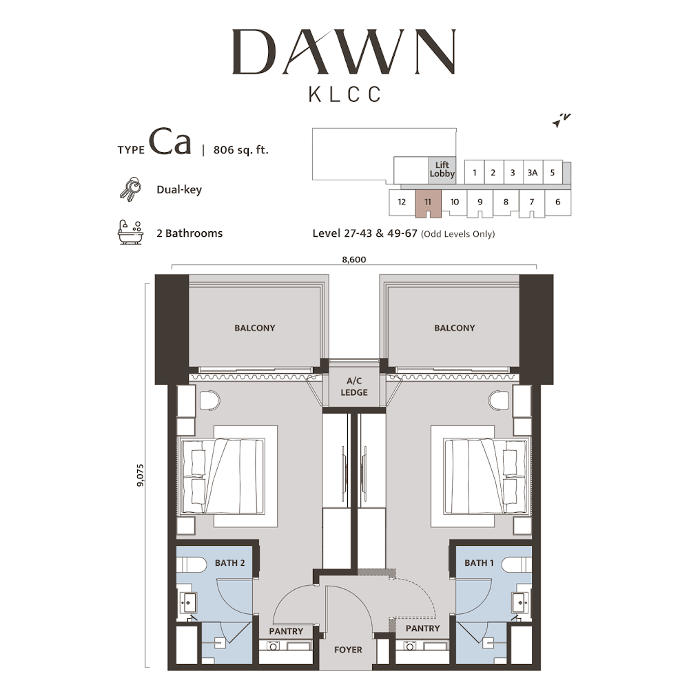 DAWN KL City Centre 户型图