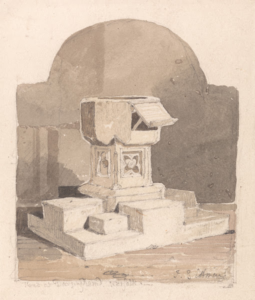 Font at Dersingham Church Norfolk 1815
