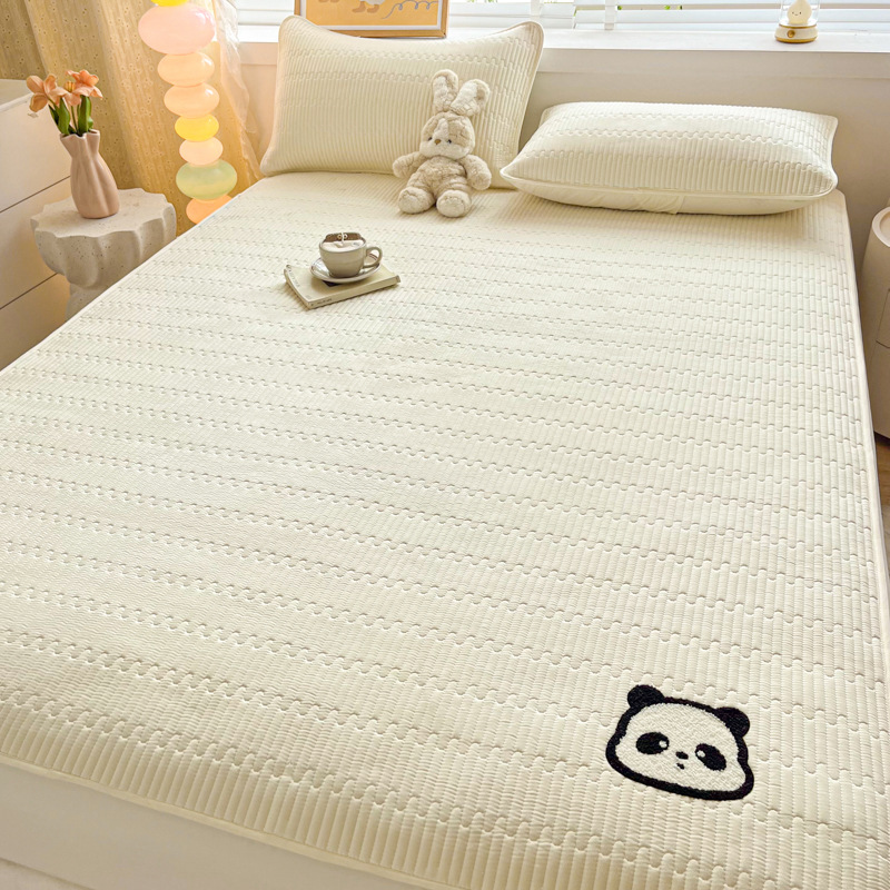 Fitted sheet with quilting, cotton, 1.8 m