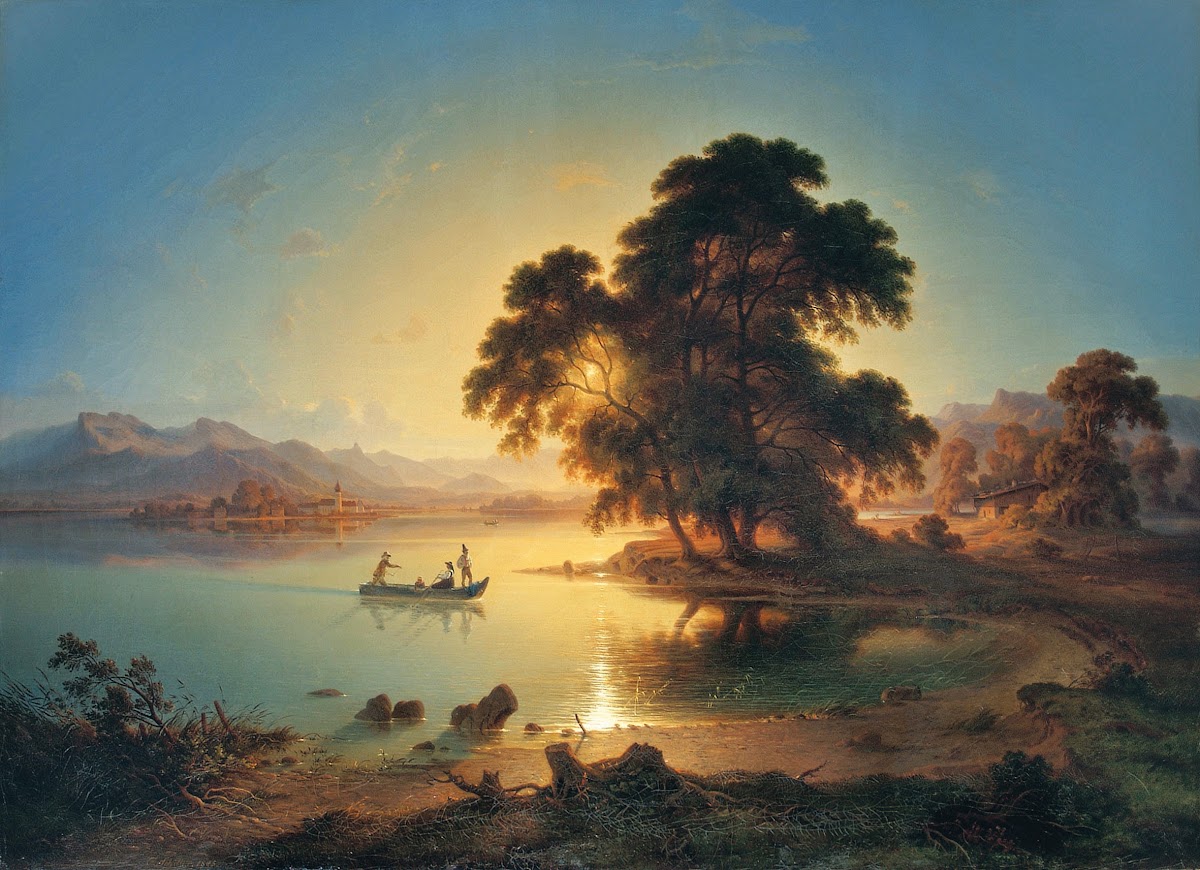 Sonnenuntergang am Chiemsee 1845