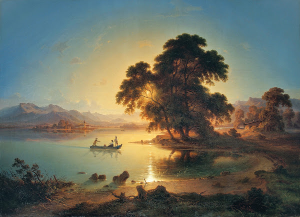 Sonnenuntergang am Chiemsee 1845