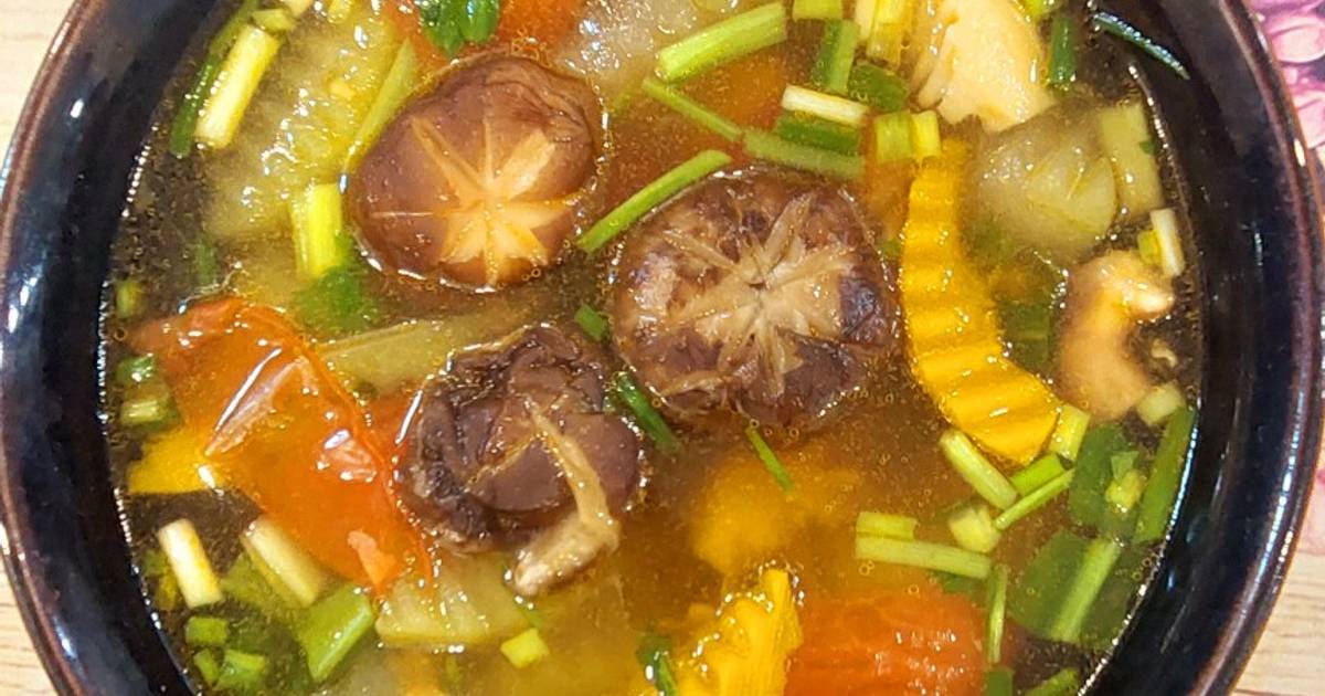 Canh rau, củ, nấm