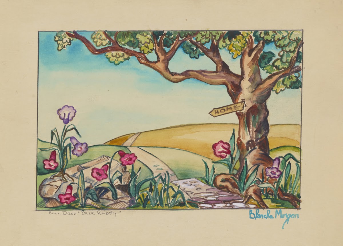 Brer Rabbit and Tar Baby Sketch no 1 Back Drop 1934 1943