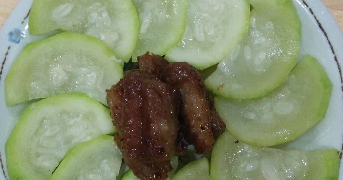 Bầu luộc - Sườn non rim sả