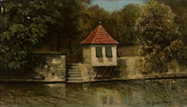 Steps to the pond
