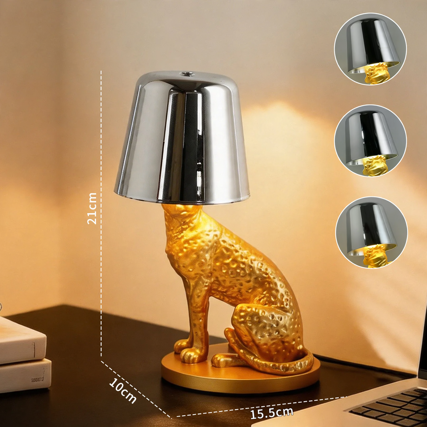 Crouching Leopard Table Lamp