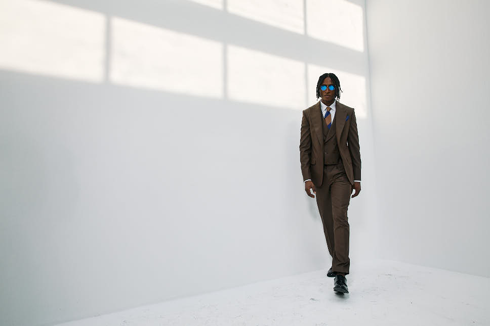 Three-piece suit and men's waistcoat options