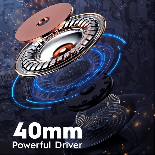 U&i Avatar Series 120 Hours Music Time Bluetooth Headphone | ENC & RGB Lights