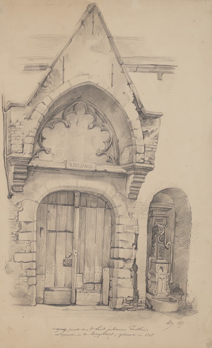 Ingangspoort van het Sint Julianusgodshuis 1832