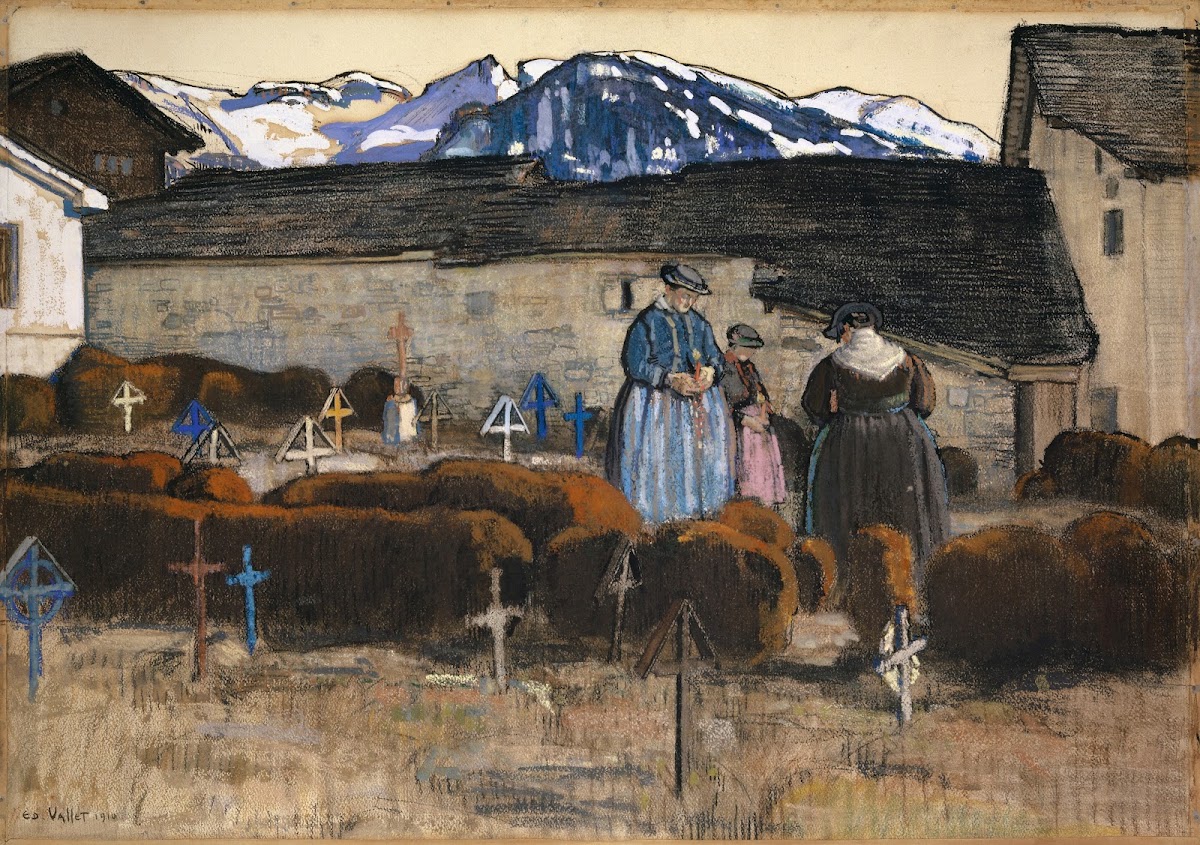 Cemetery in the Valais 1910