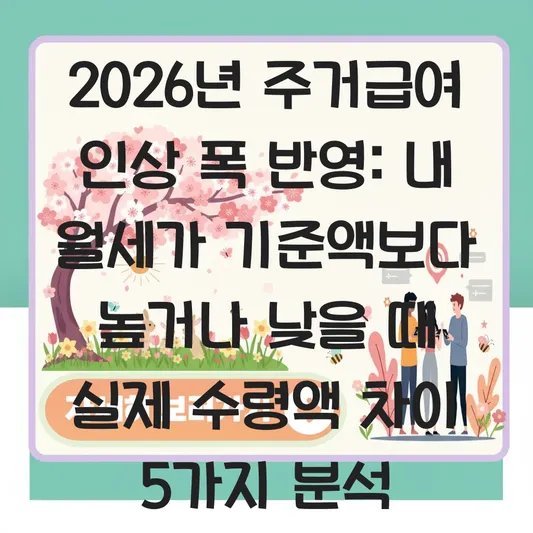 2026년 주거급여 인상 폭 반영: 내 월세가 기준액보다 높거나 낮을 때 실제 수령액 차이 대표 이미지
