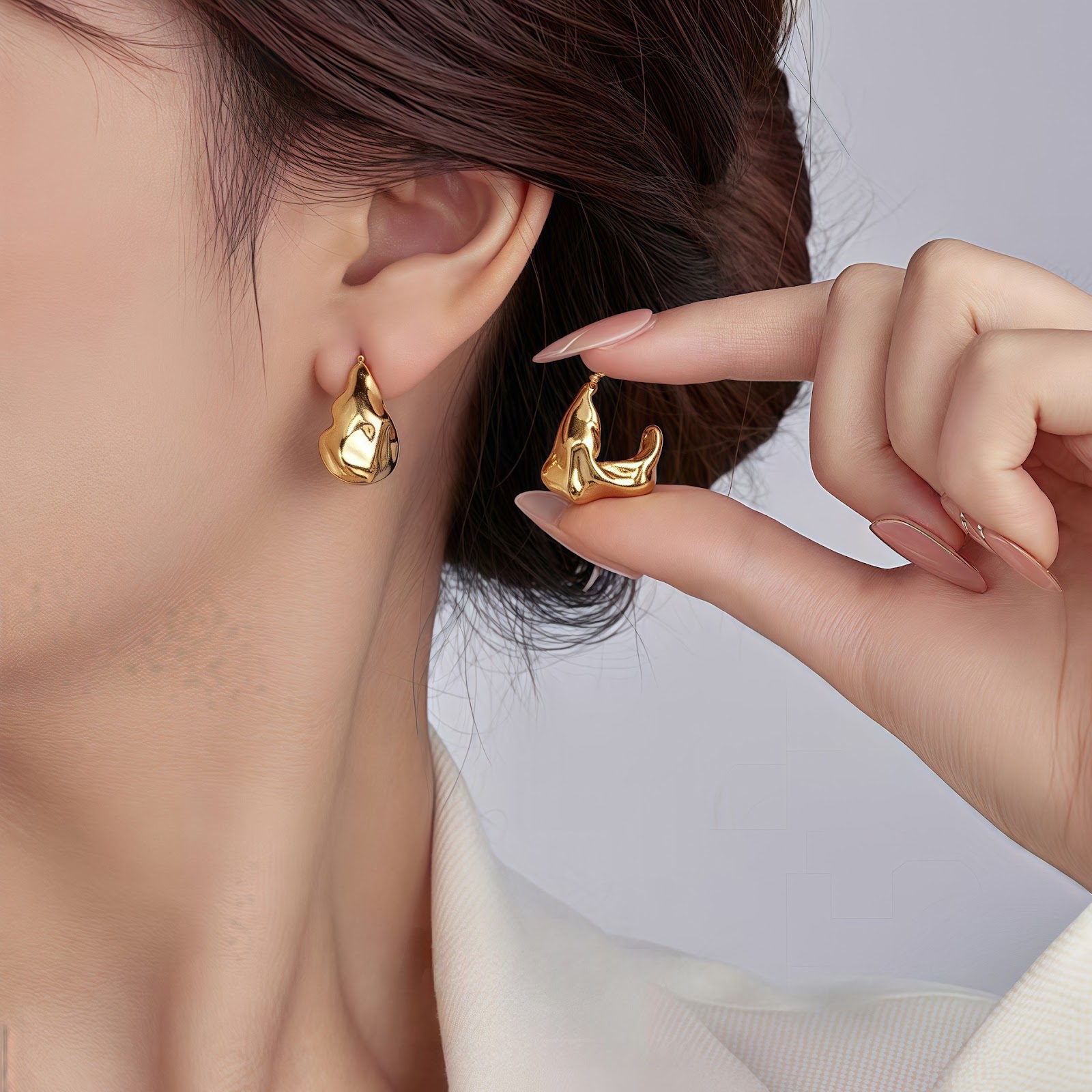 Crescent Moon Earrings made of Stainless Steel