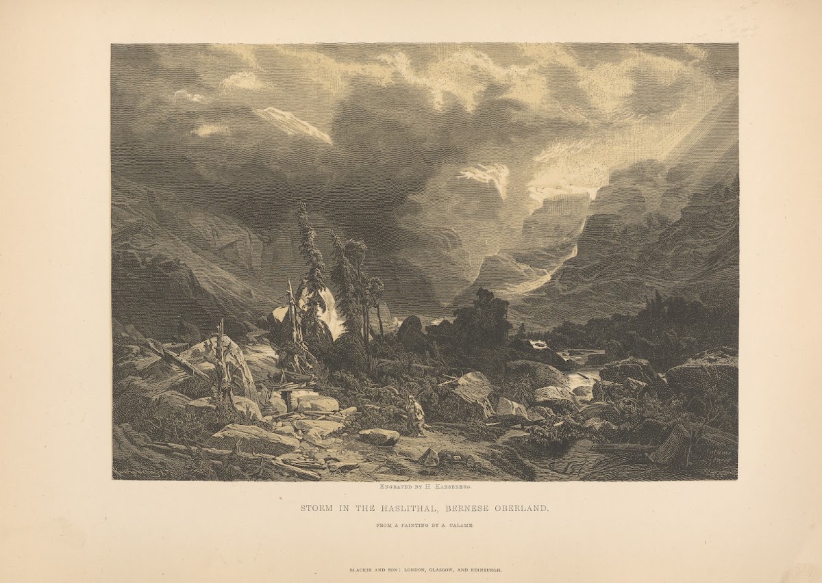 A Calame  Storm in the Haslithal Bernese Oberland 1881