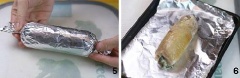 Lấy gà ra để nguội, cắt thành ngang thành nhiều khoanh và thưởng thức. Gà cuộn phô mai nướng giấy bạc cách nướng không mới lạ nhưng luôn hiệu quả. Thịt gà chín trong lớp giấy bạc nên rất mềm và thơm. Món này thực hiện cũng không khó, mà lại ngon miệng nữa.