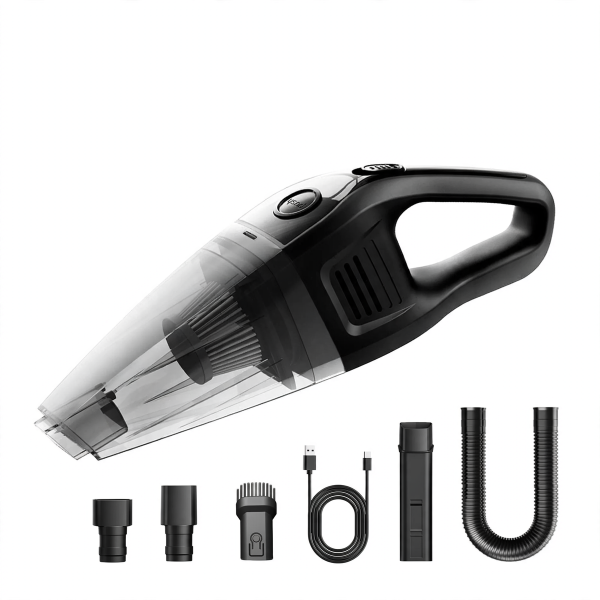 Portable car vacuum cleaner with battery