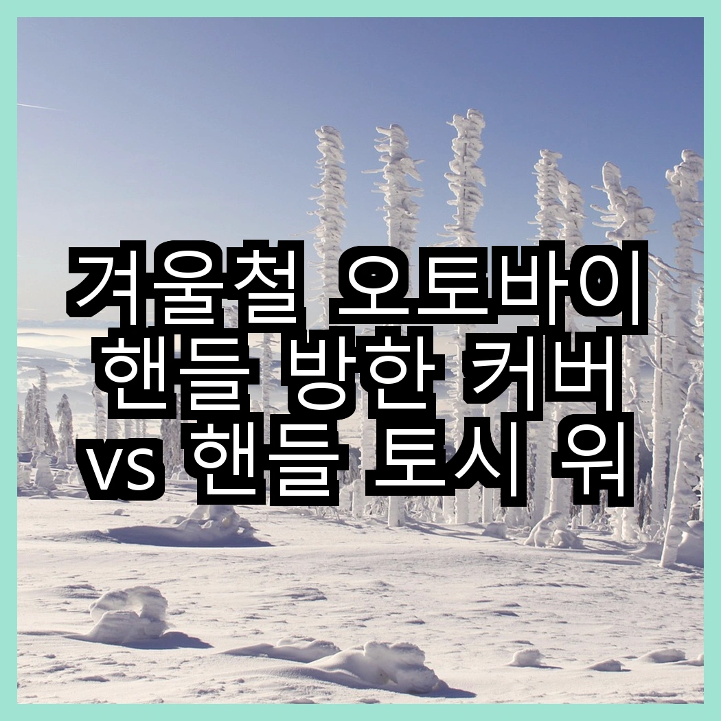 겨울철 오토바이 핸들 방한 커버 vs 핸들 토시 워머, 어떤 선택이 더 따뜻할까? 썸네일