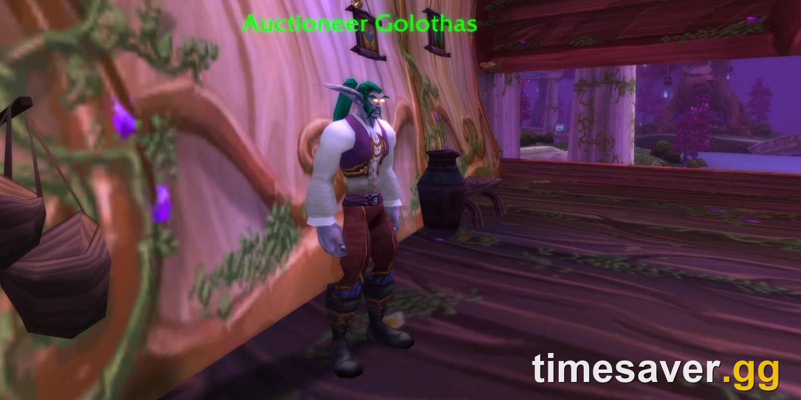 World of Warcraft Classic auction house auctioneer NPC, where the Classic gold economy runs