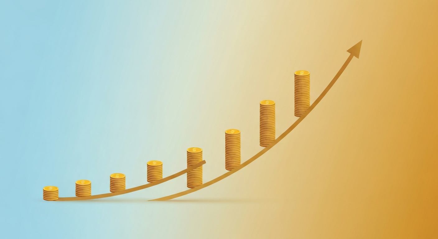 복리 성장 곡선 그래프 - 3%, 5%, 7%, 10% 수익률별 20년 추이