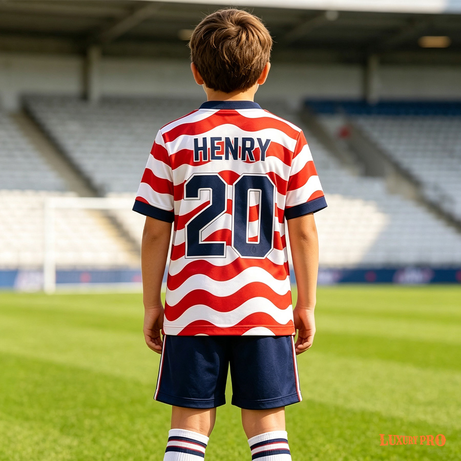 AOP TRB Kids Diamond Collar Soccer Jersey Set
