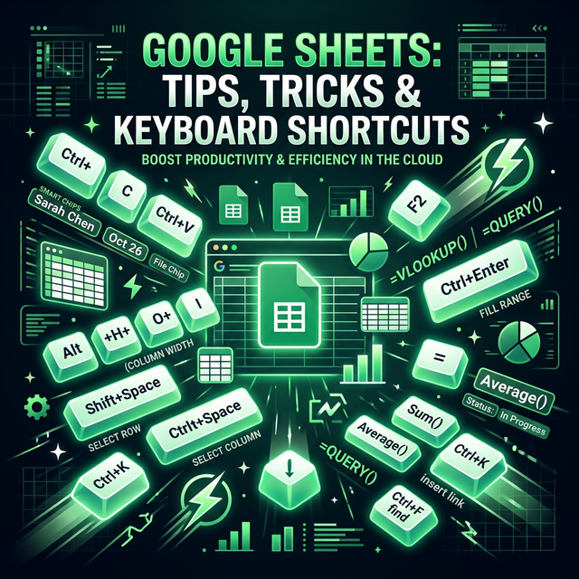 Google Sheets: 20 Phím Tắt Và Mẹo Hay Tăng Tốc Gấp Đôi Năng Suất