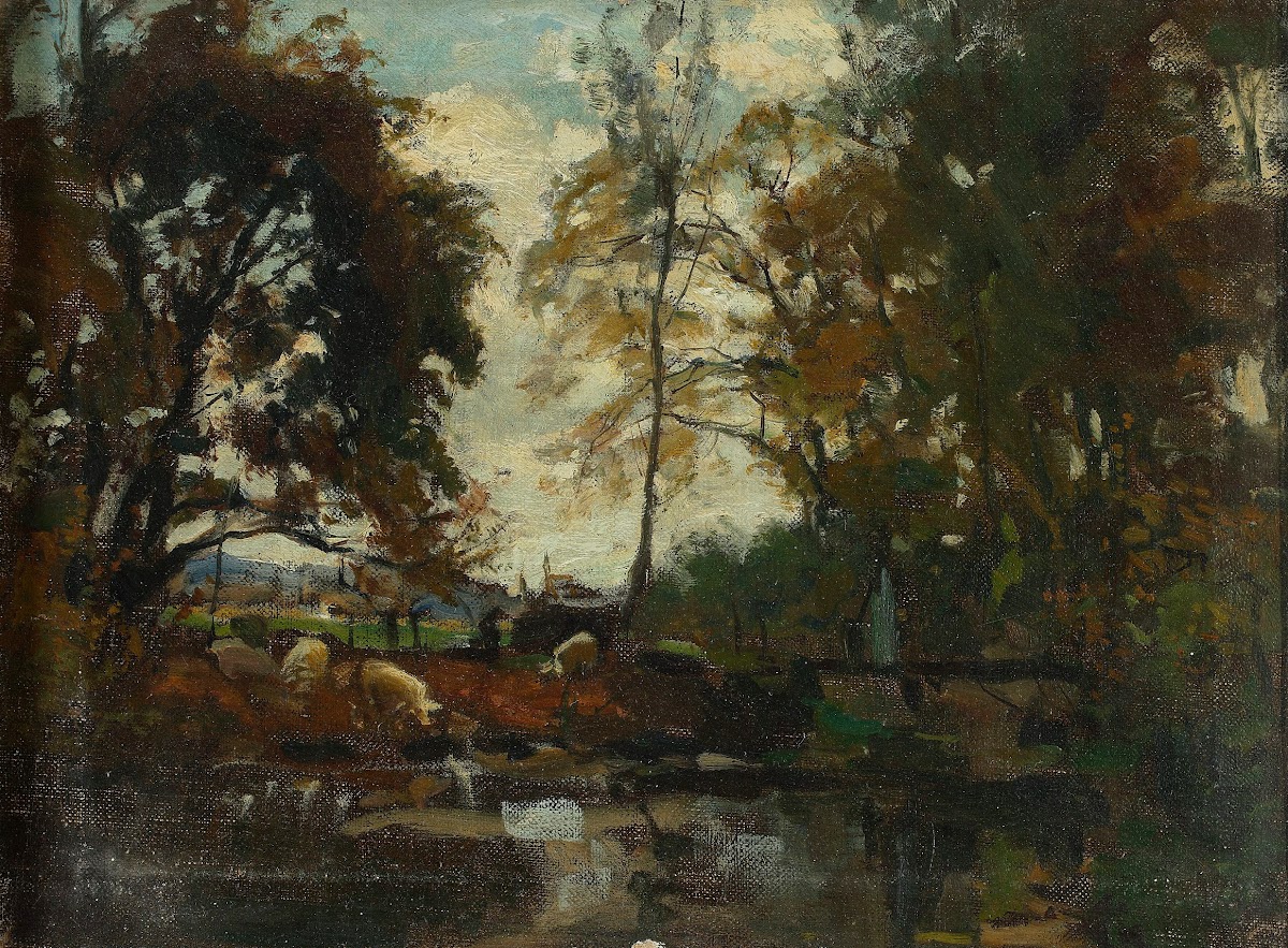 Landscape with a herd between 1861 and 1875