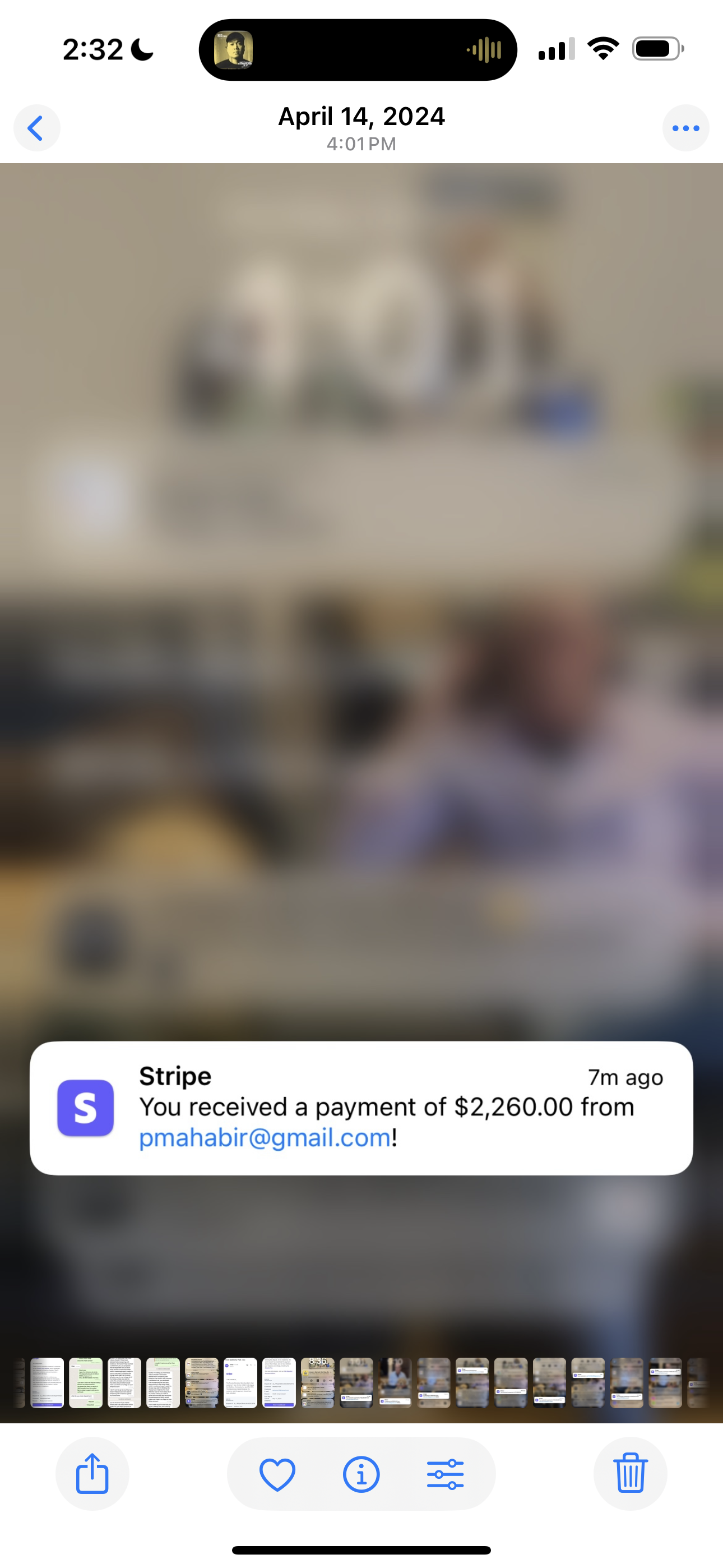 Stripe — active client payments
