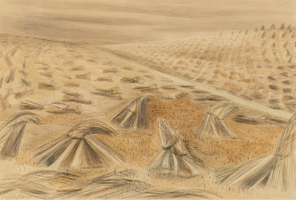Cornfield Avebury circa 1935