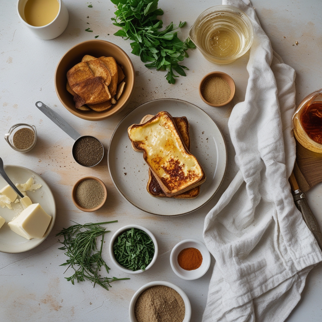Ingredients for Amazing Crème Brûlée French Toast (Decadent Brunch) – Easy Homemade Delight